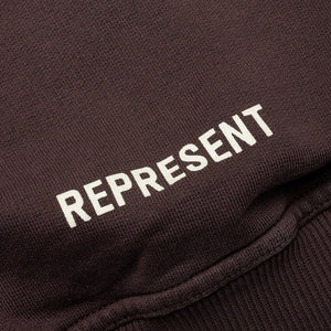 Represent | MASKING TAPE INITIAL ZIP HOODIE { CEDAR