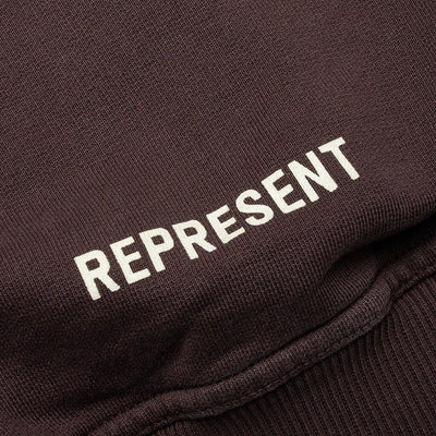 Represent | MASKING TAPE INITIAL ZIP HOODIE { CEDAR