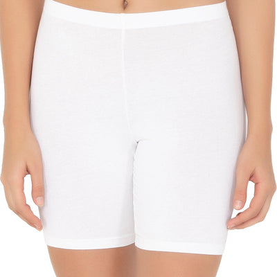 Smooth Mid-thigh Cotton Shortie Liner (Pack of 2) - Black-White