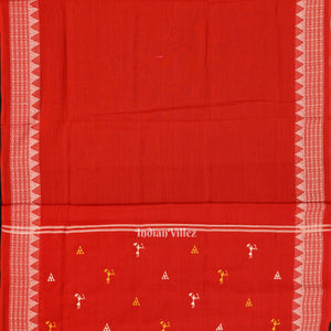 Yellow Red Tribal Design  Sambalpuri Cotton Dress set with Dupatta