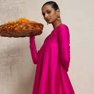 trueBrowns Pink Silk Co-ord Set