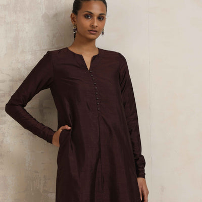 trueBrowns Cola Silk Kurta Co-ord Set