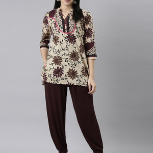 Women Solid Dark Wine Harem Pants