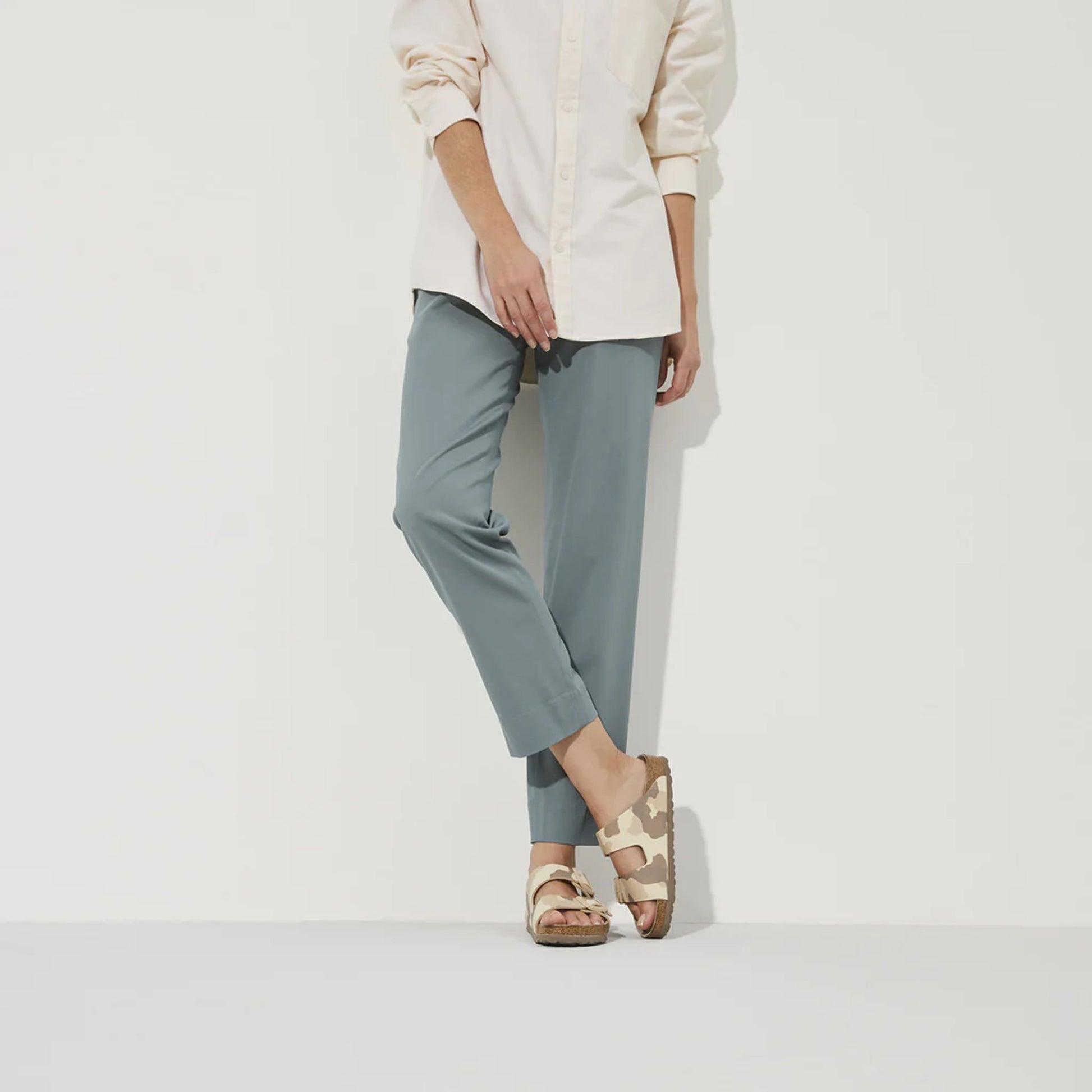 Birkenstock | ARIZONA SOFT FOOTBED BIRKO-FLOR  { MULTI/DESERT SOIL GREY