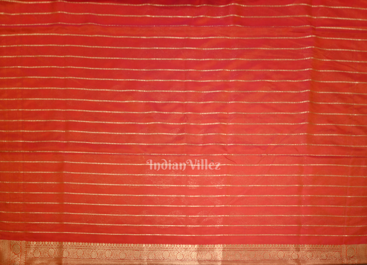 Pink Dual Tone Pure Mashru Satin Silk Banarasi Saree