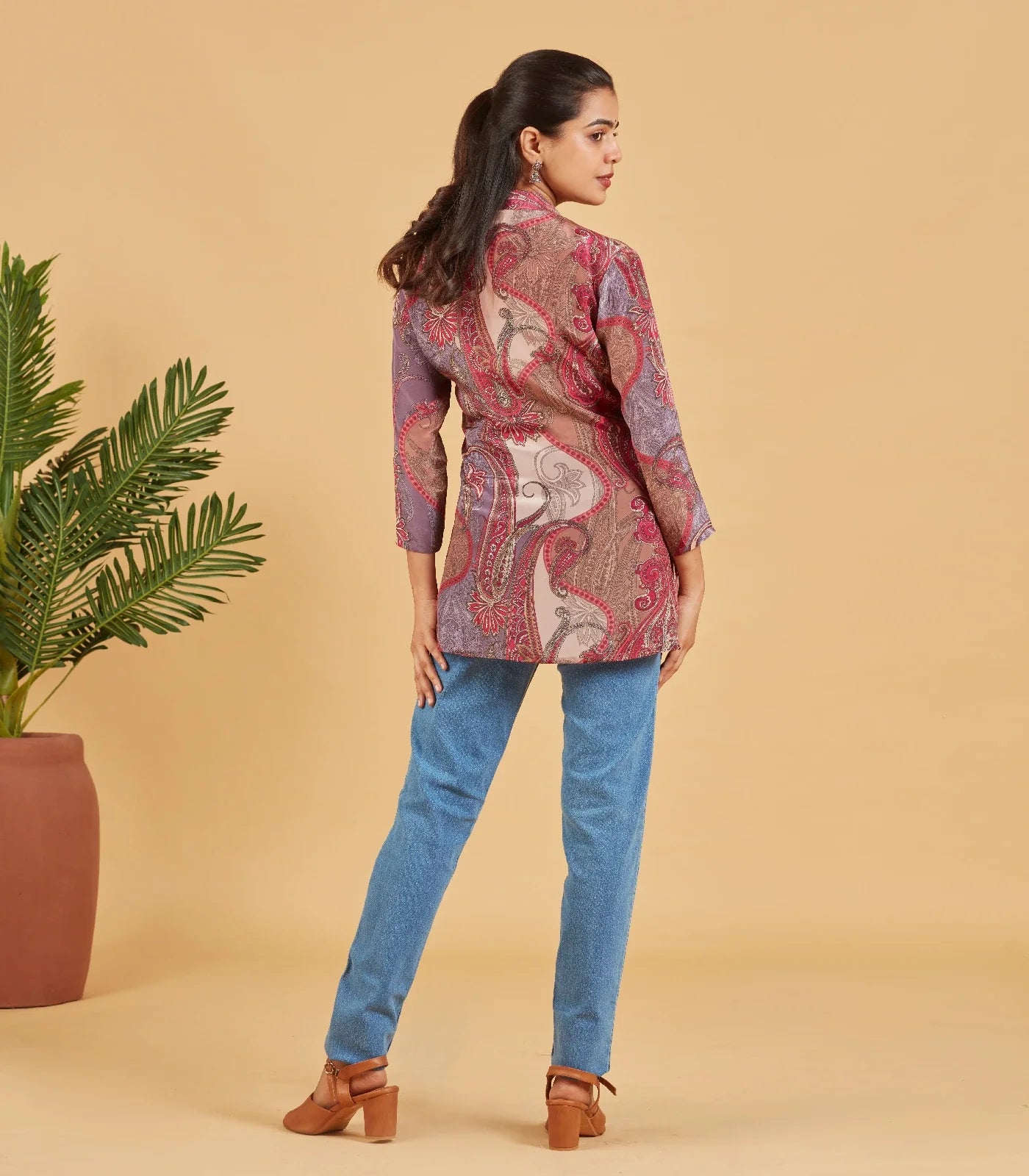 Multi colour Abstract Printed Short Top