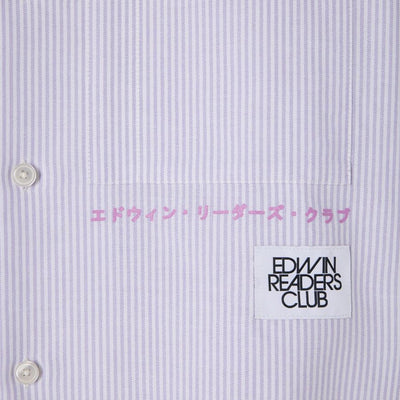 EDWIN | EDWIN READER'S CLUB SHIRT SS { LILA WHITE