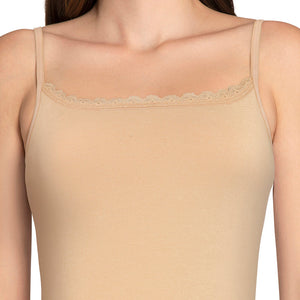 Shelf Support Straight Neck Sleeveless Camisole (Pack of 2) - Black_Hazelnut