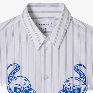 EDWIN | W' ALIX SHIRT SS { GREY/WHITE