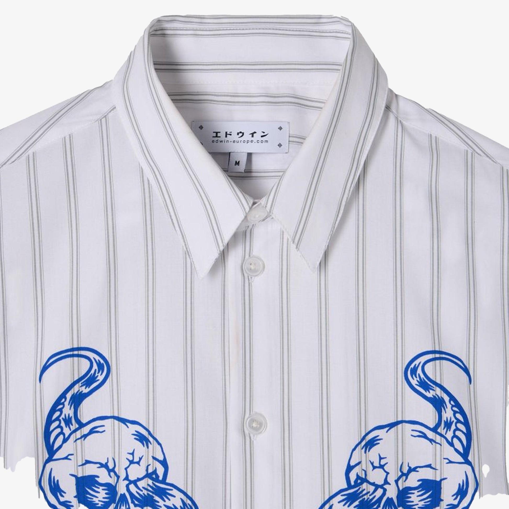 EDWIN | W' ALIX SHIRT SS { GREY/WHITE