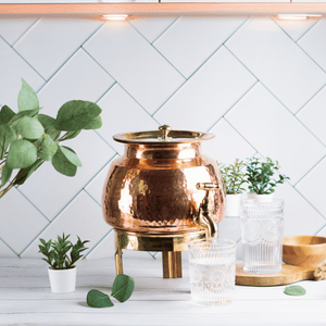 Copper Water Dispenser Set