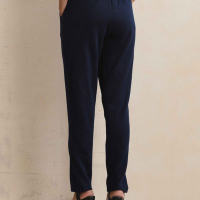 trueBrowns Navy Woollen Pants