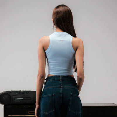 SUPERKICKS | CROP TOP { LIGHT BLUE
