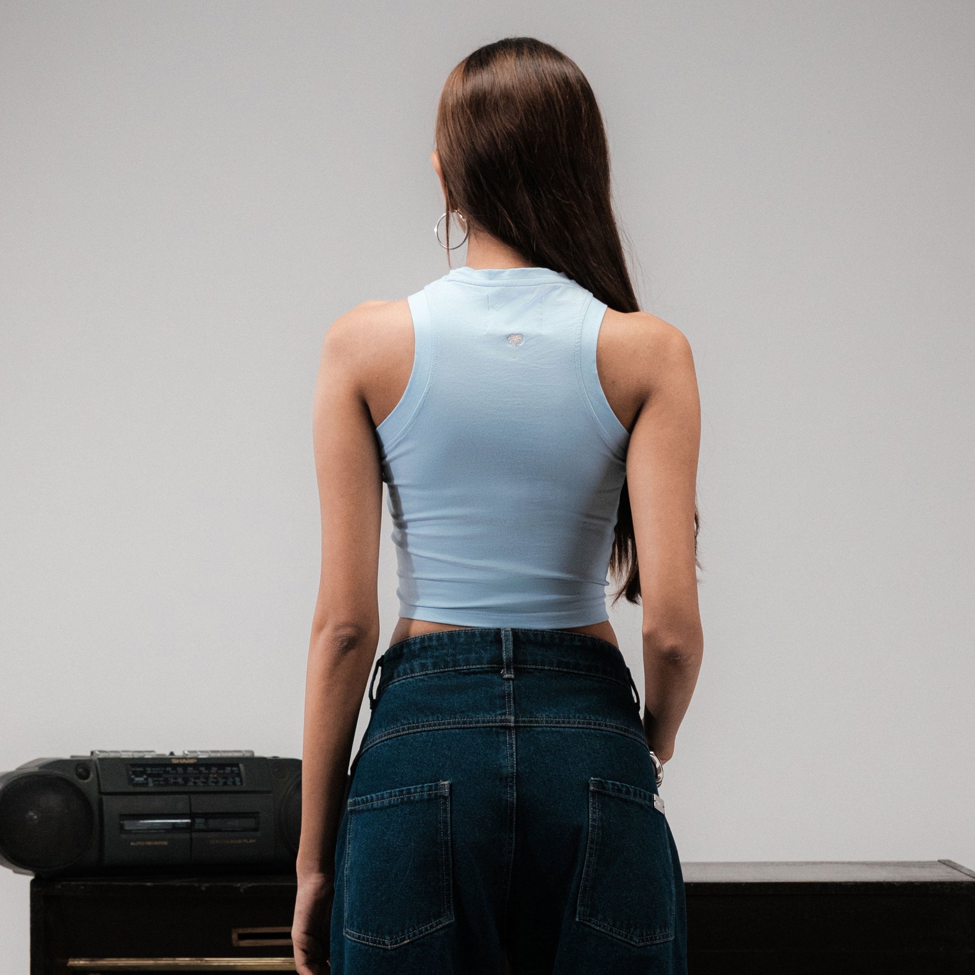 SUPERKICKS | CROP TOP { LIGHT BLUE