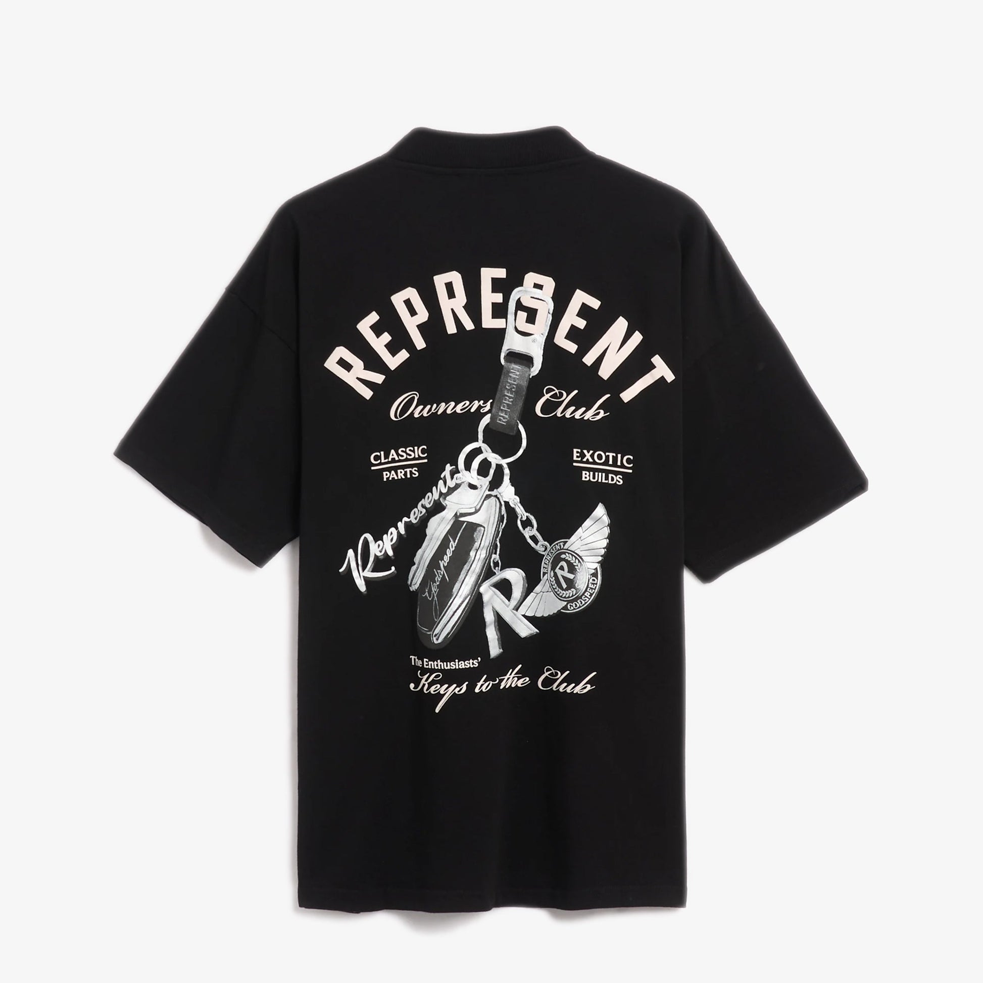REPRESENT | KEYS TO THE CLUB T-SHIRT { JET BLACK