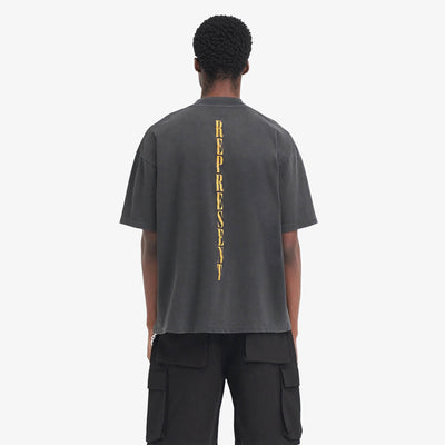 Represent | REBORN T-SHIRT  { AGED BLACK