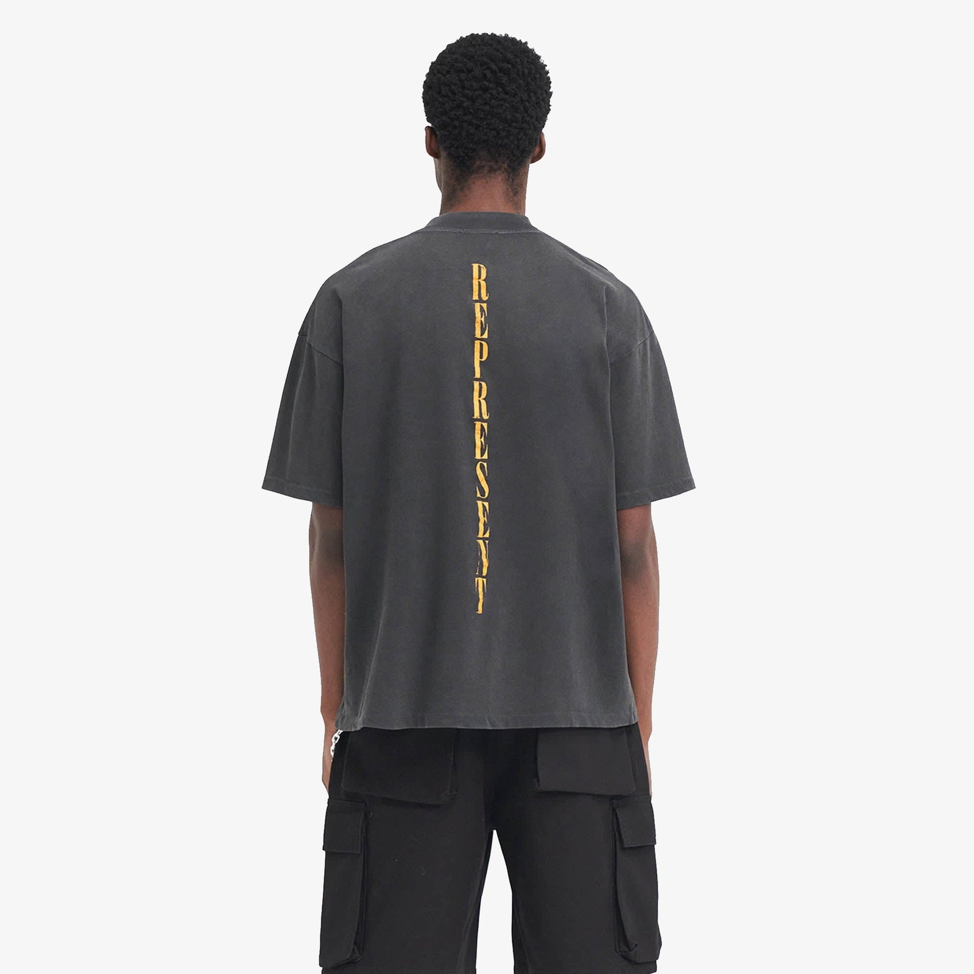 Represent | REBORN T-SHIRT  { AGED BLACK