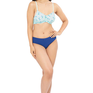 Smooth Elegance Padded Non-wired T-shirt Bra - Hummingbird Print