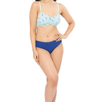 Smooth Elegance Padded Non-wired T-shirt Bra - Hummingbird Print