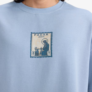 F A R A K | F SE FARAK STAMP T-SHIRT { BLUE/BLUE
