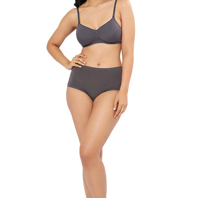 Smooth Elegance Padded Non-wired T-shirt Bra - Gray Pinstripe