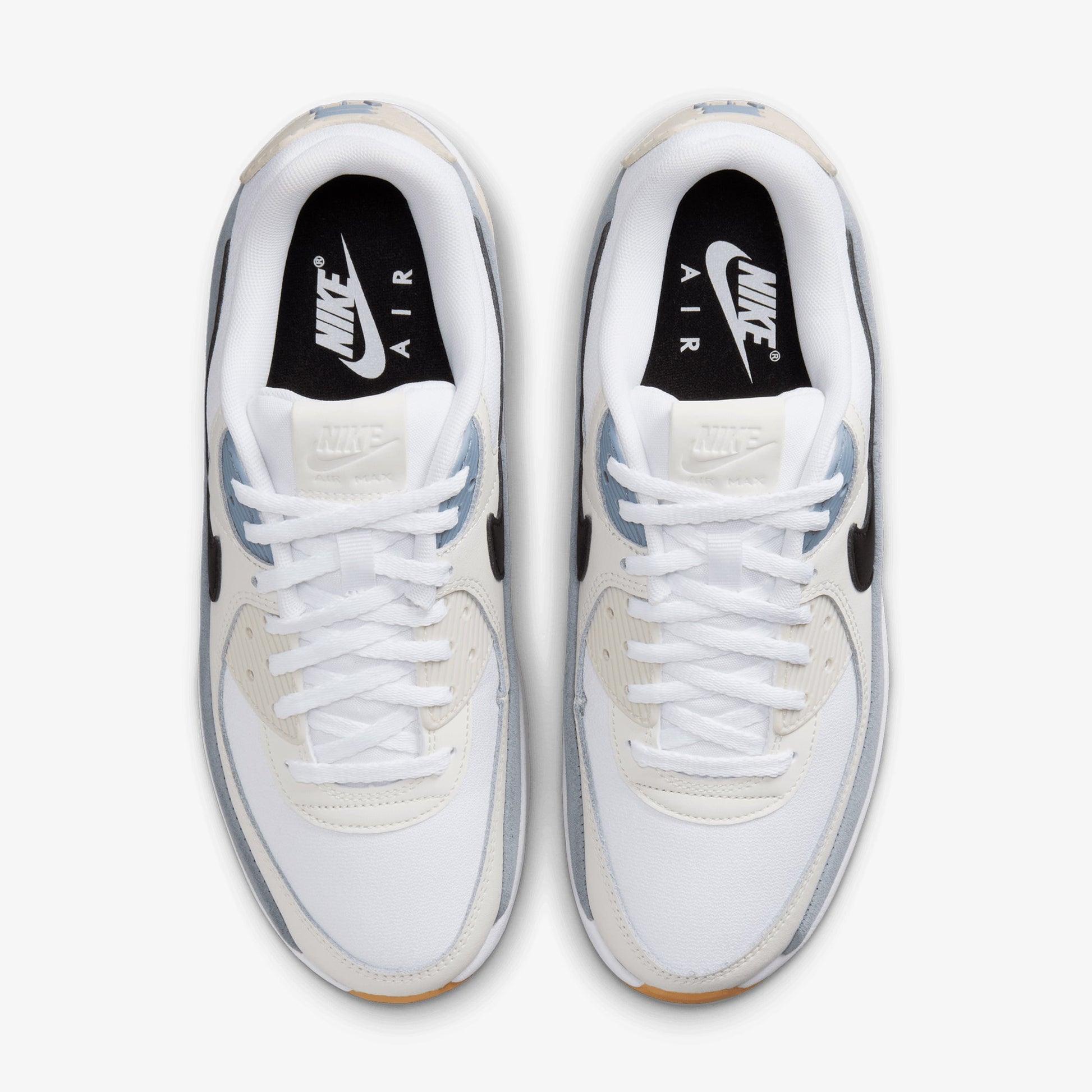 NIKE | AIR MAX 90 LV8 { WHITE/BLACK-ASHEN SLATE-LT OREWOOD BRN
