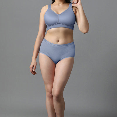 Airy Padded Non-wired Support Bra - Eventide