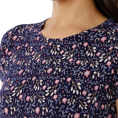 Sleep Dress - Ocean Cavern Floral Print