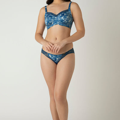 Demure Non-Padded Non-Wired Contour Bra - Floral Fusion Print