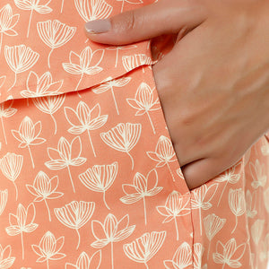 Sleep Shorts Set - Lotus Print