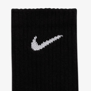 NIKE | EVERYDAY LIGHTWEIGHT TRAINING CREW SOCKS { BLACK/WHITE
