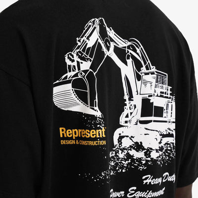 Represent | DESIGN & CONSTRUCTION T-SHIRT  { BLACK