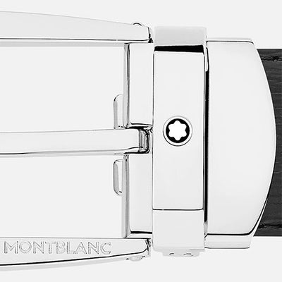 Mont Blanc, Black 30 mm leather belt