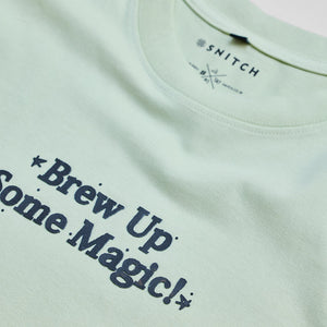 Brew Up Some Magic Green Oversized T-Shirt