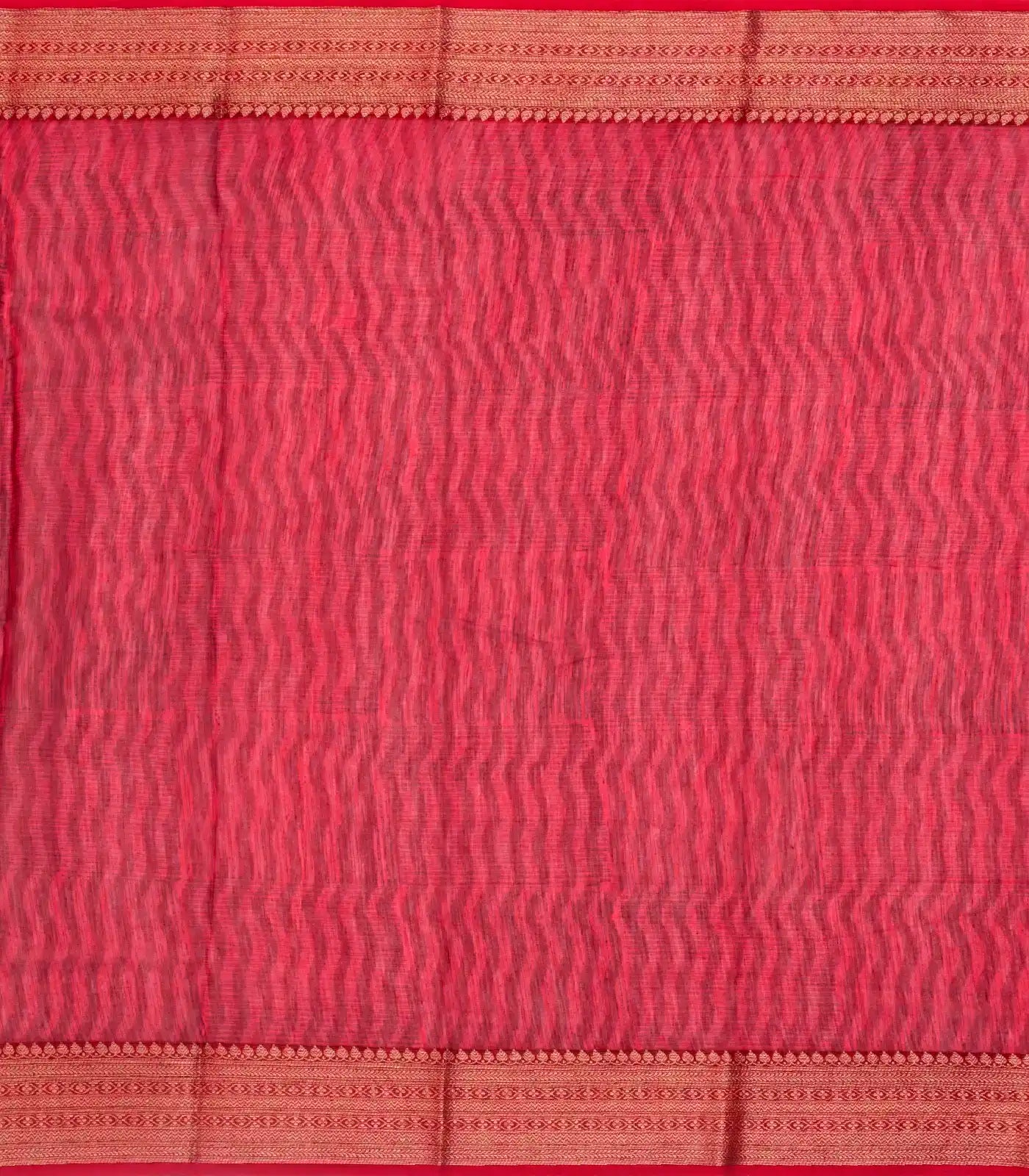 Midnight Blue Woven Chanderi Cotton Saree With Contrast Border