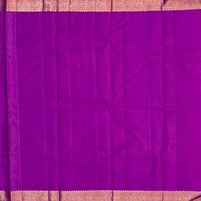 Baby Pink Handloom Kanchipuram Korvai Silk Saree With Floral Vine Motifs