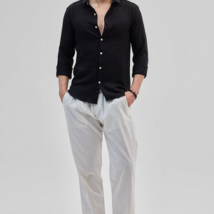 Black Textured Shirt