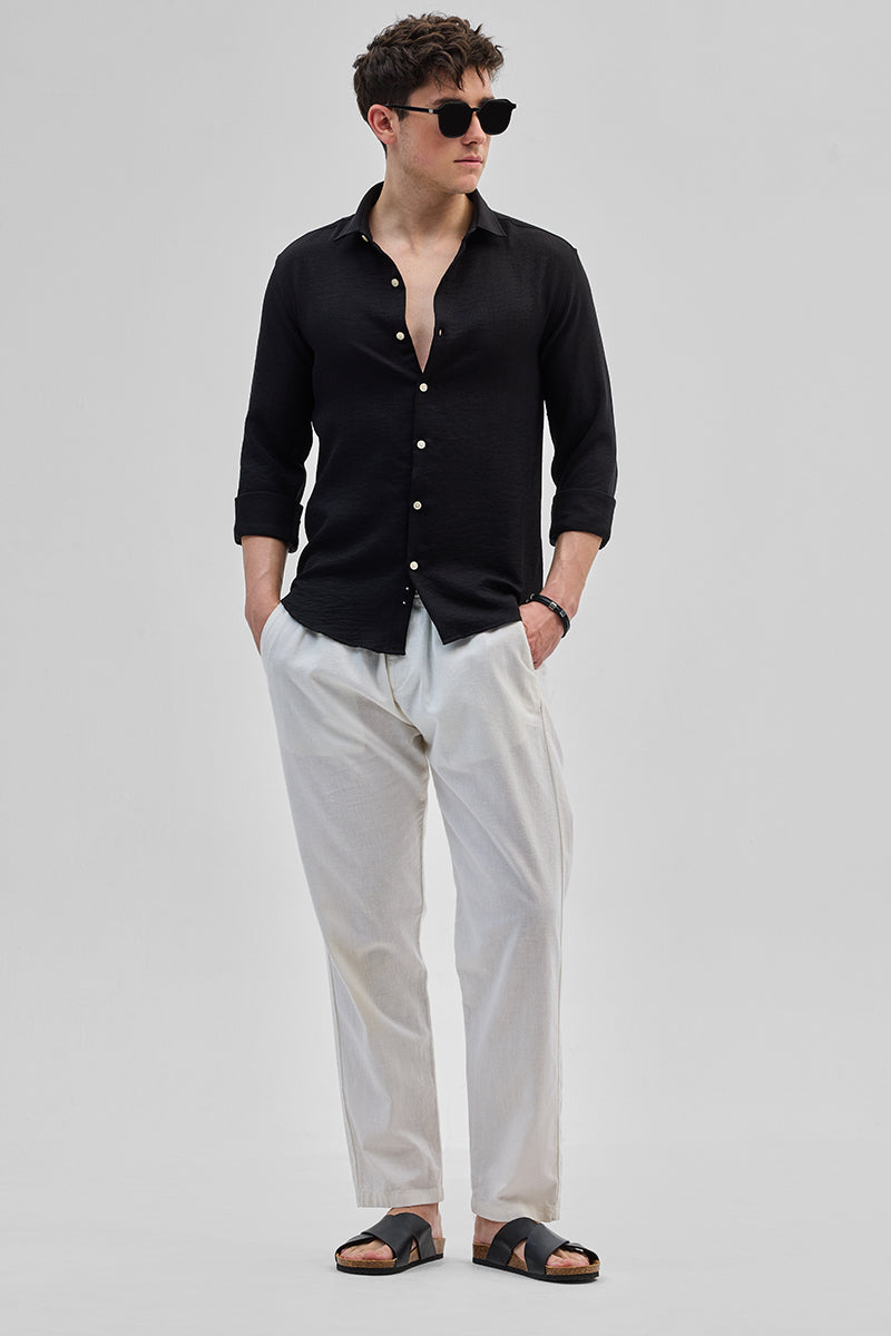 Black Textured Shirt