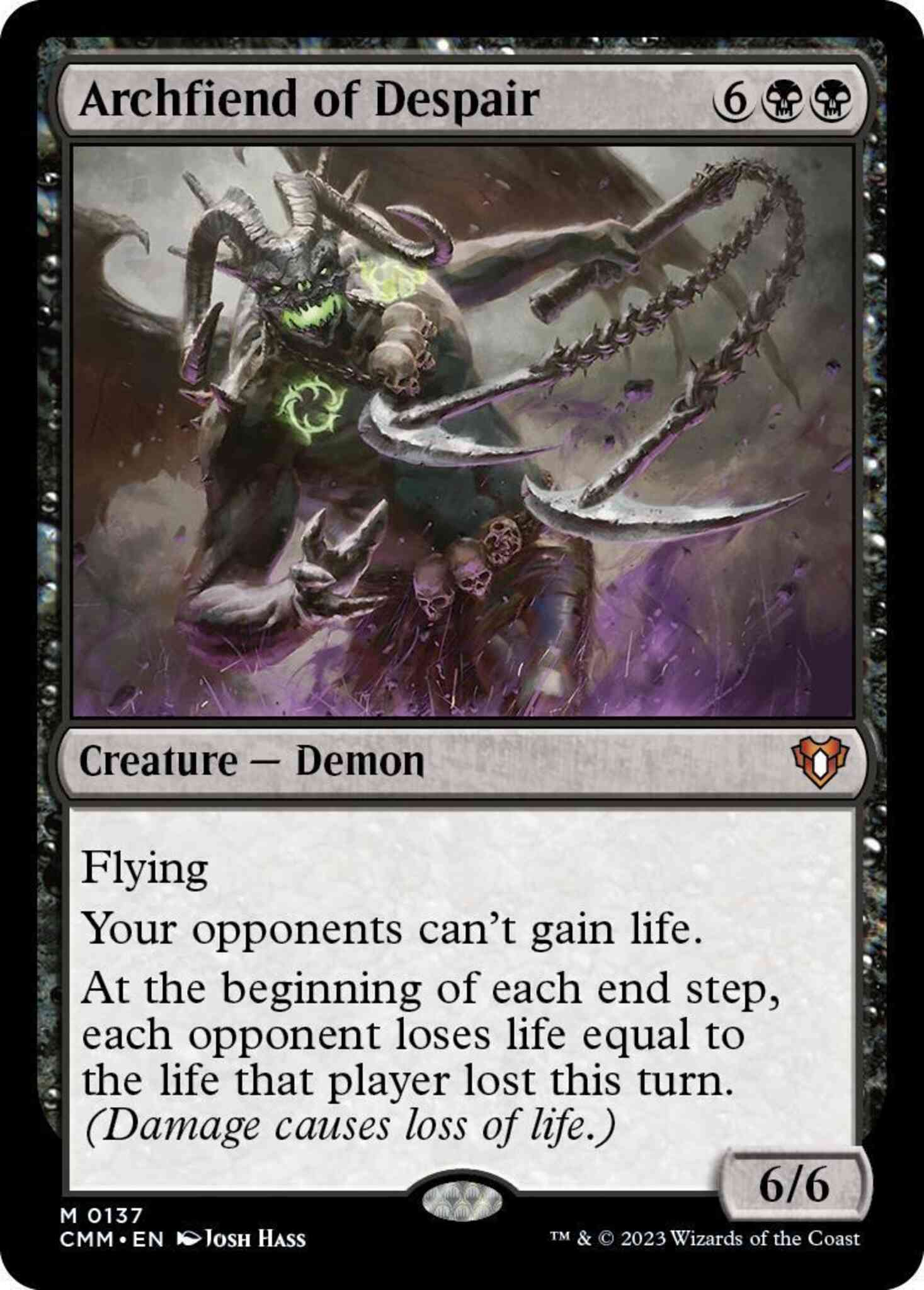 Archfiend of Despair [137] [Commander Masters] [Non-Foil]