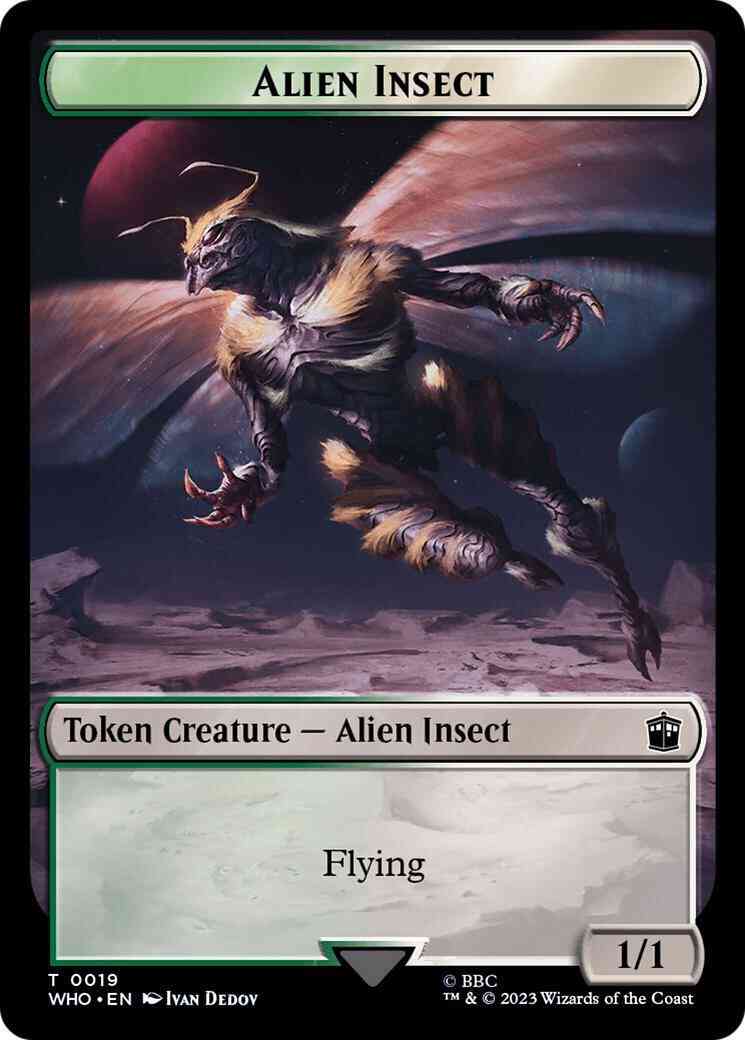 Alien Insect Token (19) // Mutant Token (18) [Universes Beyond: Doctor Who: Tokens] [Non-Foil]