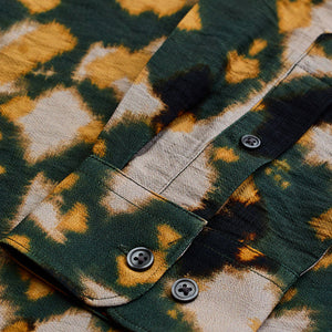 Dark Green Textured Abstract Shirt