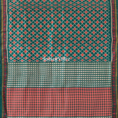 Dynasty Green Dongria Border Designer Contemporary Silk Saree