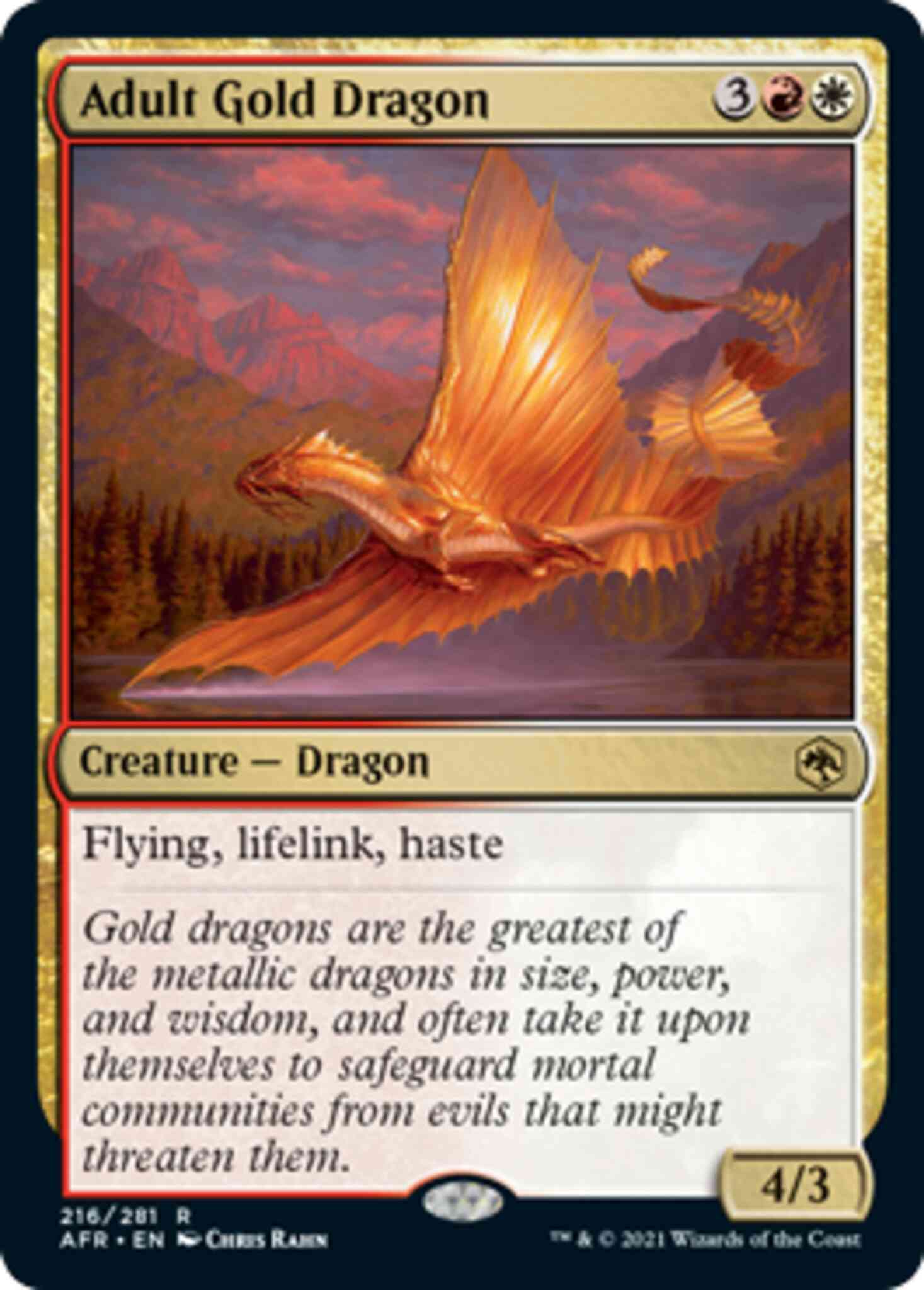 Adult Gold Dragon [216] [Adventures in the Forgotten Realms] [Non-Foil]