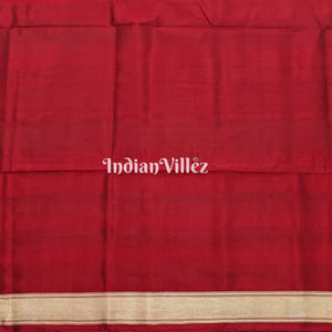 Maroon Handwoven Banarasi Katan Silk Saree with Kashi Ghat Weaves