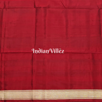 Maroon Handwoven Banarasi Katan Silk Saree with Kashi Ghat Weaves
