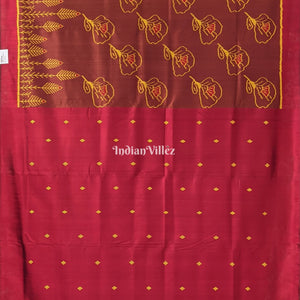 Odisha Ikat Floral Design Contemporary Silk Saree