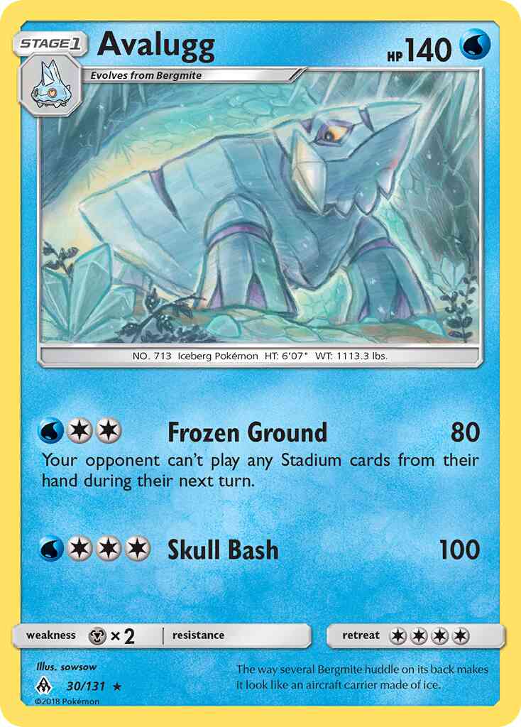 Avalugg - 30/131 - Rare [sm6-30] [Non-Holo]