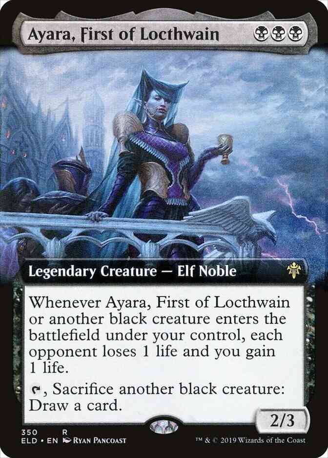 Ayara, First of Locthwain [350] [Extended Art] [Throne of Eldraine] [Non-Foil]