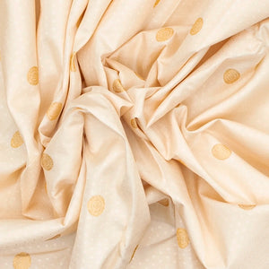 White Handloom Kanchipuram Korvai Silk Saree With Maroon Border