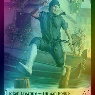 Assassin Token (04) // Human Rogue Token (03) [Assassin's Creed: Tokens] [Foil]